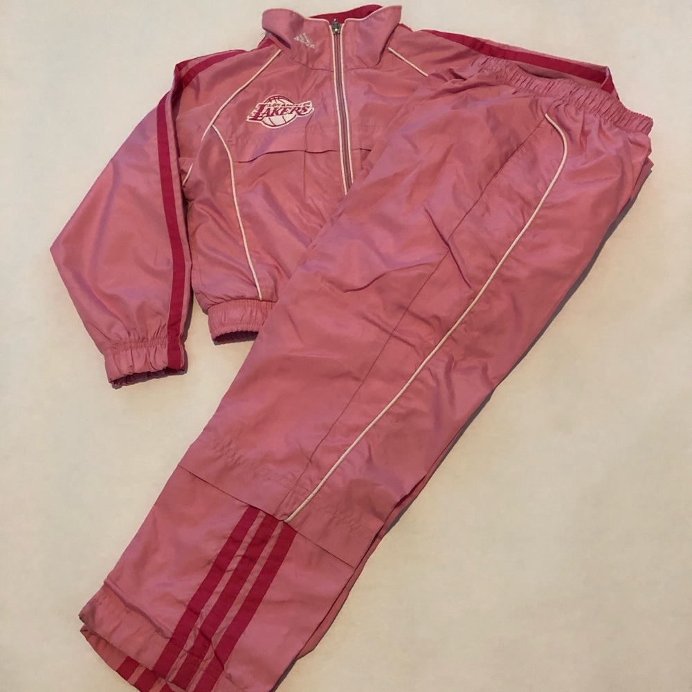 Lakers Adidas matching set pink track suit